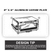 2" X 4" Aluminum License Plate  Thumbnail
