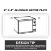 2" X 4" Aluminum License Plate  Thumbnail