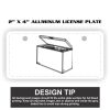 2" X 4" Aluminum License Plate  Thumbnail