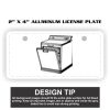 2" X 4" Aluminum License Plate  Thumbnail