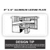 2" X 4" Aluminum License Plate  Thumbnail