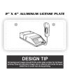 2" X 4" Aluminum License Plate  Thumbnail