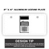 2" X 4" Aluminum License Plate  Thumbnail