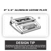 2" X 4" Aluminum License Plate  Thumbnail