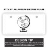 2" X 4" Aluminum License Plate  Thumbnail