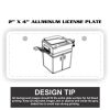 2" X 4" Aluminum License Plate  Thumbnail