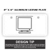 2" X 4" Aluminum License Plate  Thumbnail