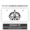 2" X 4" Aluminum License Plate  Thumbnail