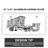 2" X 4" Aluminum License Plate  Thumbnail