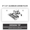 2" X 4" Aluminum License Plate  Thumbnail