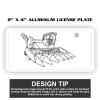 2" X 4" Aluminum License Plate  Thumbnail
