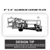 2" X 4" Aluminum License Plate  Thumbnail