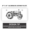 2" X 4" Aluminum License Plate  Thumbnail