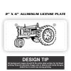 2" X 4" Aluminum License Plate  Thumbnail