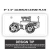 2" X 4" Aluminum License Plate  Thumbnail