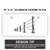 2" X 4" Aluminum License Plate  Thumbnail
