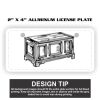 2" X 4" Aluminum License Plate  Thumbnail