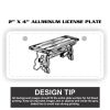 2" X 4" Aluminum License Plate  Thumbnail