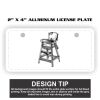 2" X 4" Aluminum License Plate  Thumbnail