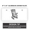 2" X 4" Aluminum License Plate  Thumbnail