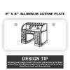 2" X 4" Aluminum License Plate  Thumbnail