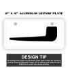 2" X 4" Aluminum License Plate  Thumbnail