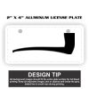 2" X 4" Aluminum License Plate  Thumbnail