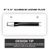 2" X 4" Aluminum License Plate  Thumbnail
