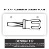 2" X 4" Aluminum License Plate  Thumbnail