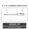 2" X 4" Aluminum License Plate  Thumbnail