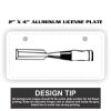 2" X 4" Aluminum License Plate  Thumbnail
