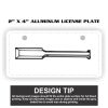 2" X 4" Aluminum License Plate  Thumbnail