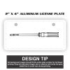 2" X 4" Aluminum License Plate  Thumbnail