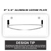 2" X 4" Aluminum License Plate  Thumbnail