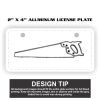2" X 4" Aluminum License Plate  Thumbnail