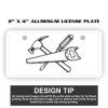 2" X 4" Aluminum License Plate  Thumbnail