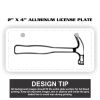 2" X 4" Aluminum License Plate  Thumbnail