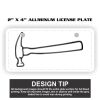 2" X 4" Aluminum License Plate  Thumbnail