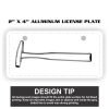 2" X 4" Aluminum License Plate  Thumbnail