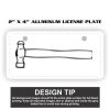 2" X 4" Aluminum License Plate  Thumbnail