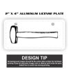 2" X 4" Aluminum License Plate  Thumbnail