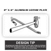 2" X 4" Aluminum License Plate  Thumbnail