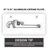 2" X 4" Aluminum License Plate  Thumbnail