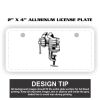 2" X 4" Aluminum License Plate  Thumbnail