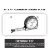 2" X 4" Aluminum License Plate  Thumbnail