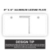 2" X 4" Aluminum License Plate  Thumbnail