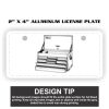2" X 4" Aluminum License Plate  Thumbnail