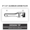 2" X 4" Aluminum License Plate  Thumbnail