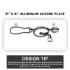 2" X 4" Aluminum License Plate  Thumbnail