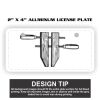 2" X 4" Aluminum License Plate  Thumbnail